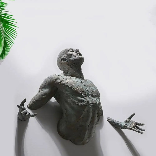 Gen-Z 3D Through Wall Abstract Character Sculpture