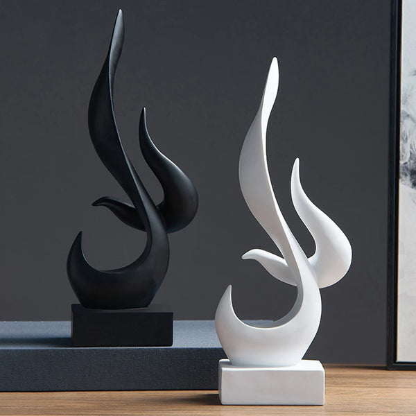 Gen-Z Abstract Flame Sculpture for Modern Home Decor