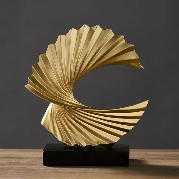 Gen-Z Modern Abstract Golden Sculpture for Home & Office Decor